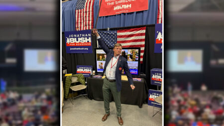 Jonathan Bush Vows to “Shred Bad Legislation” and Cut Bureaucracy in Maine GOP Convention Address