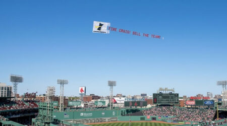 Sox Fans Reach New Height Of Frustration, Fly Banner Over Fenway Urging John Henry To Go Away