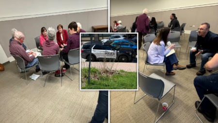 BDN Meet and Greet Draws Gray-Haired Crowd of Tens and Prompts Police Attempt to Clean Up Homeless Camp