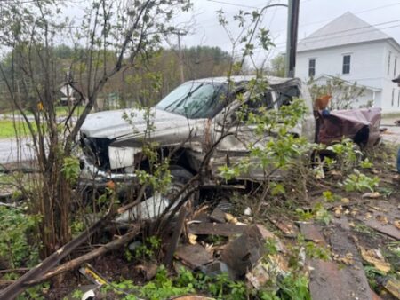 Rumford Man Charged After Distracted Driving Crash That Destroyed a Canton Barn