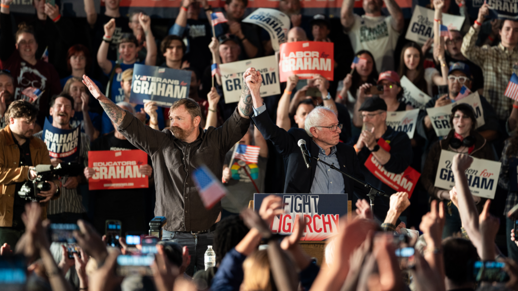 After Week of Controversy, Platner Joins Sanders and Jackson for Portland Rally