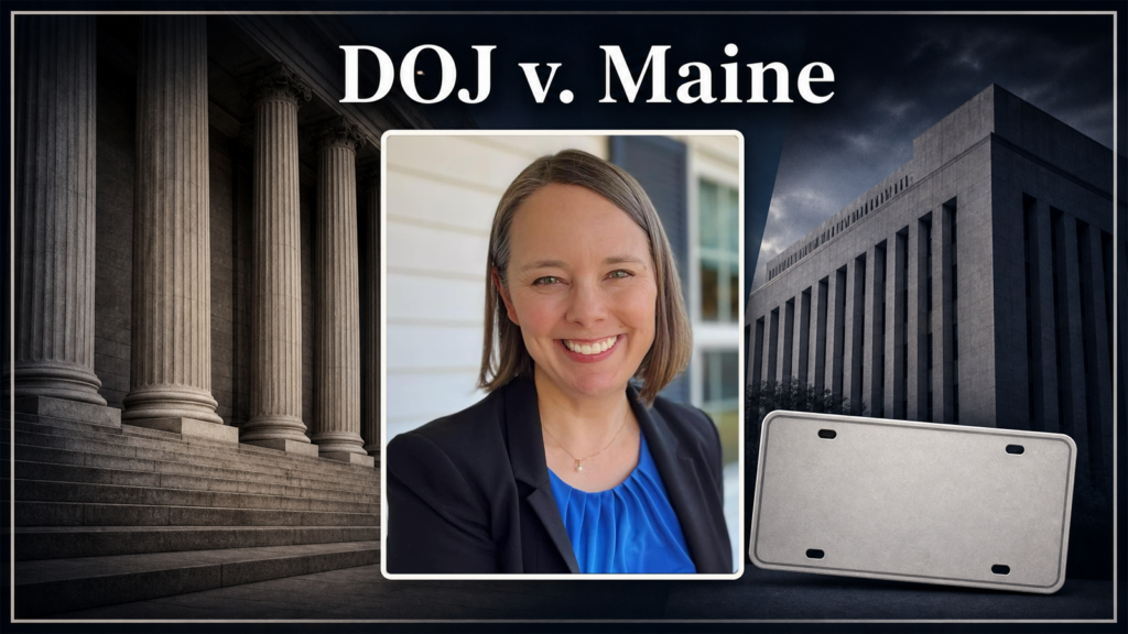 DOJ Sues Maine After Bellows Refused to Issue Undercover Plates for ICE Agents