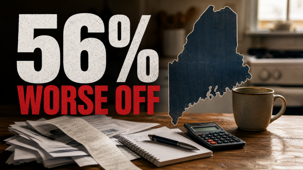 56% of Mainers Say They Are Worse Off Financially Now Than Last Year