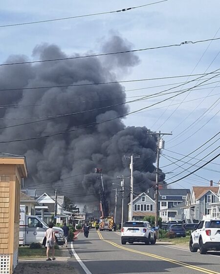 Firefighters Battle Massive Structure Fire at Wells Beach