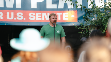 Platner Targets Collins, Trump and Musk During Cumberland Campaign Event