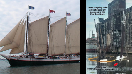 Historic Rockland Schooner Sinks In New York Harbor On Bowdoin College Alum Zohran Mamdani’s Watch