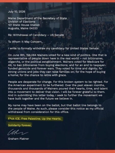 Graham Platner Officially Withdraws from U.S. Senate Race, Citing Supporters as Campaign Comes to an End