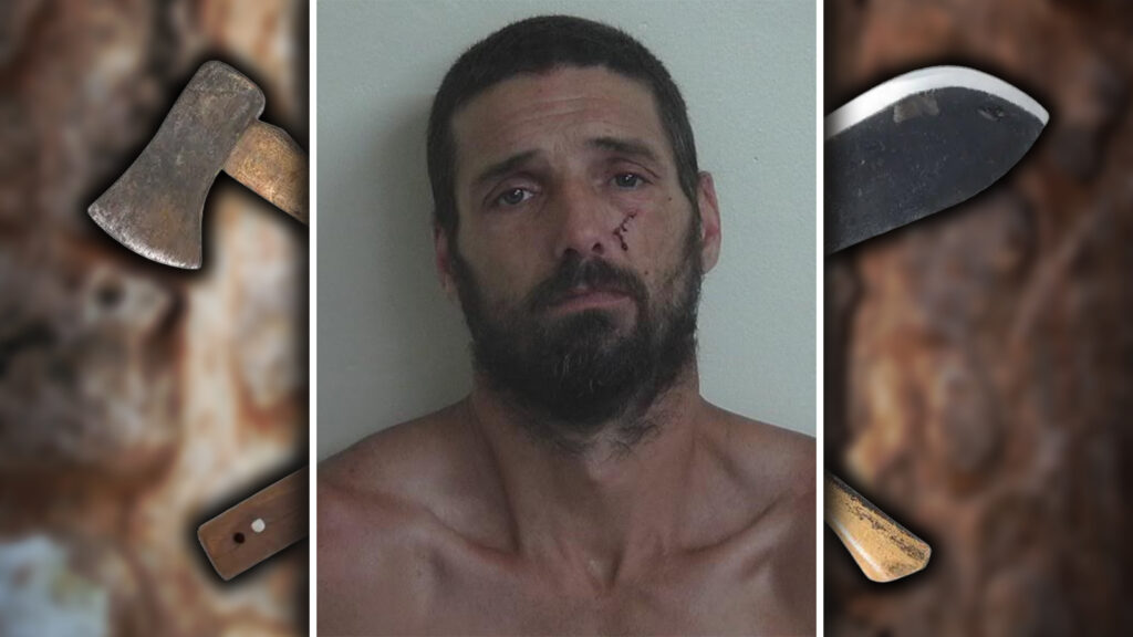 Peru Man Confronts Deputies with an Axe and Machete Before Damaging a Cruiser After His Arrest
