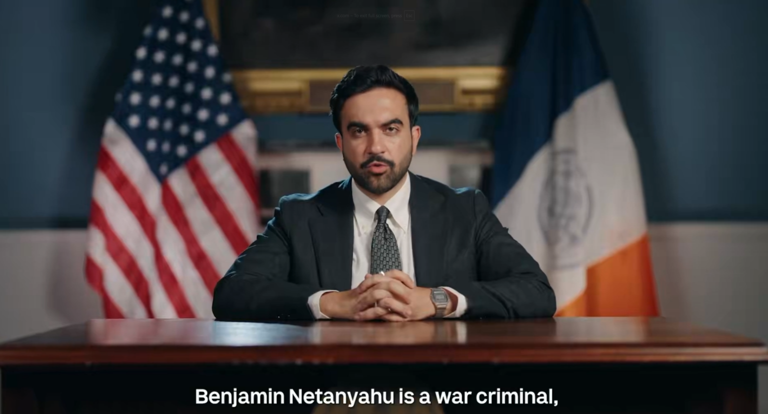 NYC Mayor Mamdani Says Netanyahu ‘Not Welcome’ in New York, Calls on Federal Government to Enforce ICC Warrant