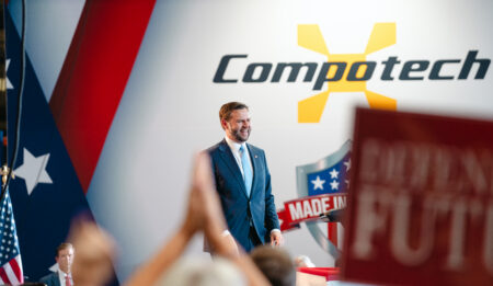 Vance Targets Maine Fraud, Backs LePage During Brewer Manufacturing Speech