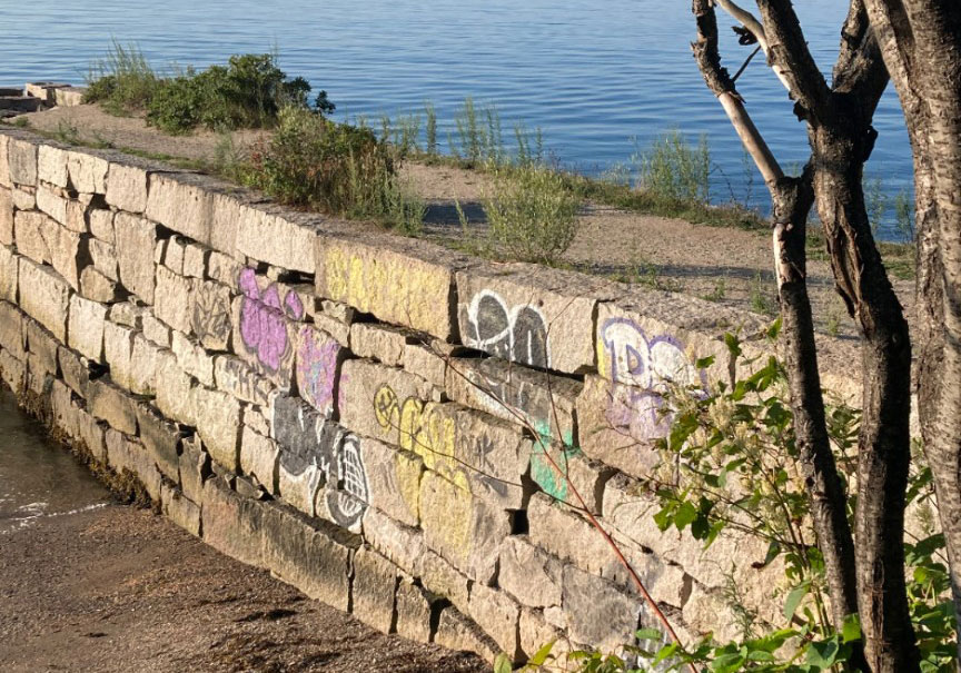 Troublesome Graffiti On Maine Island Was An Orphan Until A Willing Town Manager Stepped In