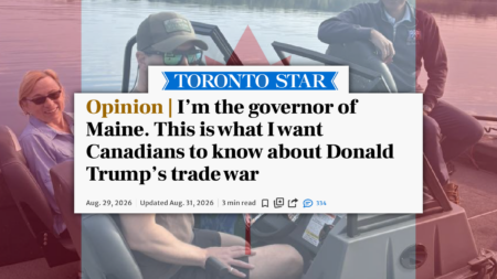 Mills Takes Trump Fight to Canada, Urges End to Tariff Battle as Retaliatory Duties Loom